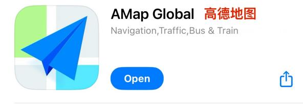 AMap Global app interface